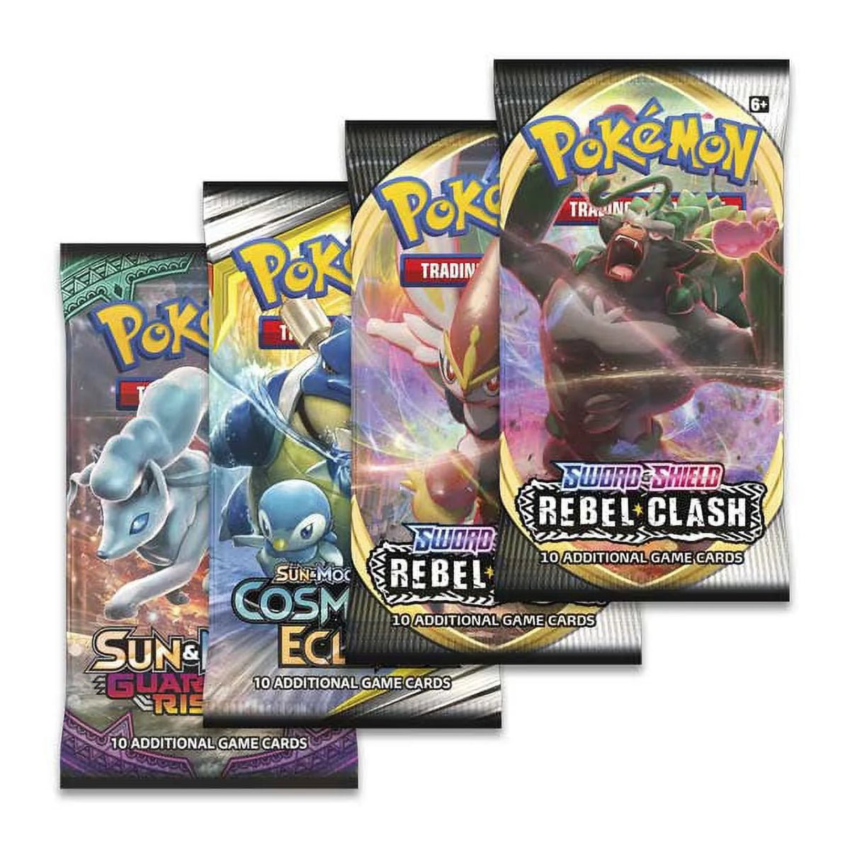 Pokemon Trading Cards 1 Foil Card 4 Booster Packs T58146