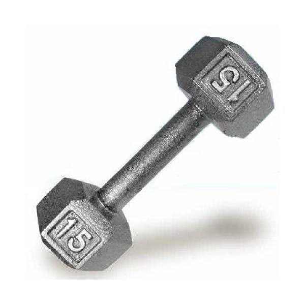 Cast Iron Hex Dumbbell 15 lb S765067