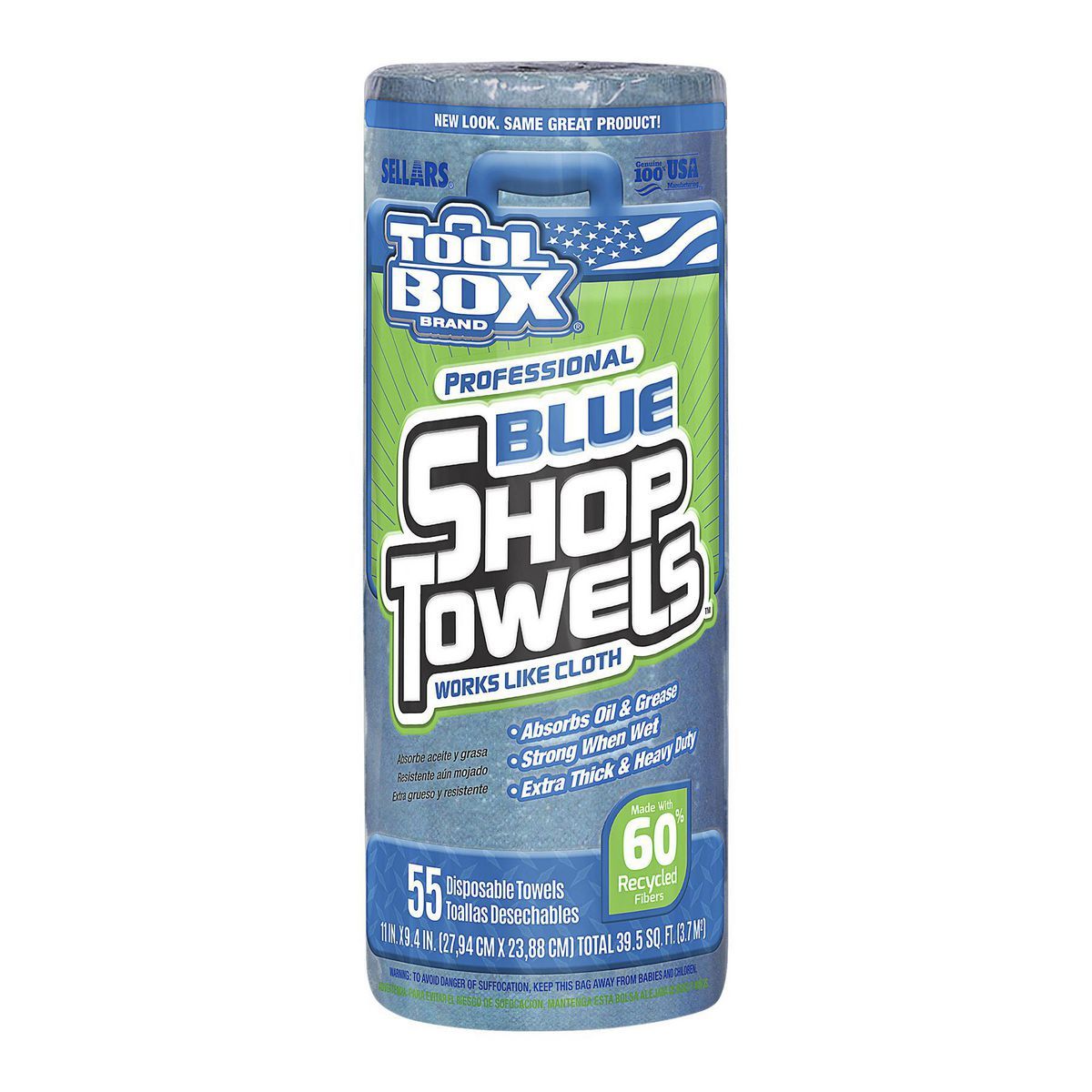 Blue Disposable Shop Towels G4047