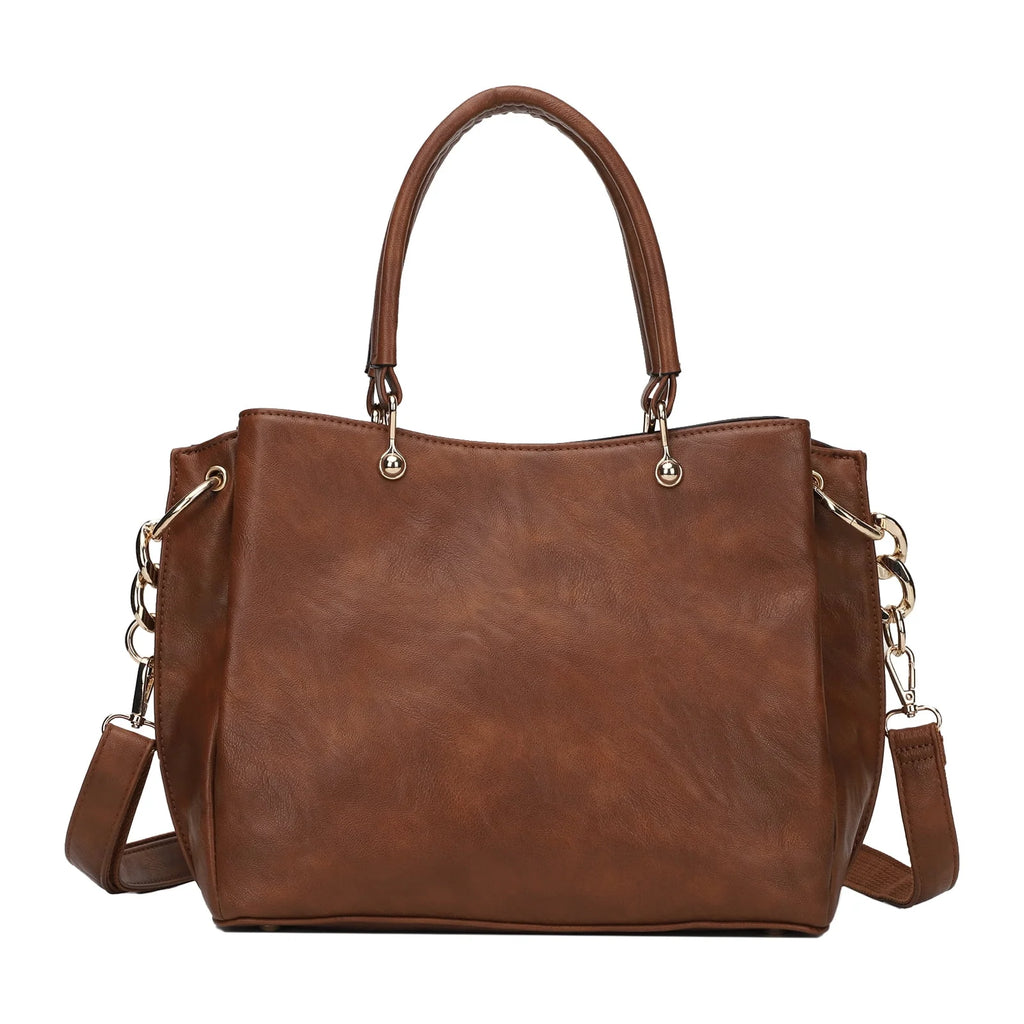 Large PU Leather Multi-Pocket Tote Bag Z4750