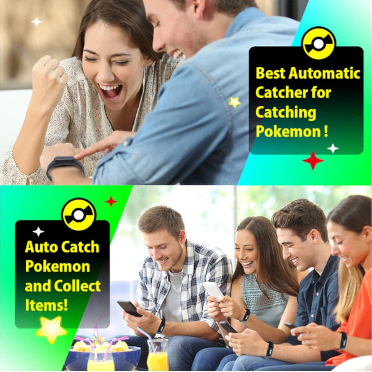 Auto Catch Wristband Bracelet Accessory with Battery Capacity Display F98257