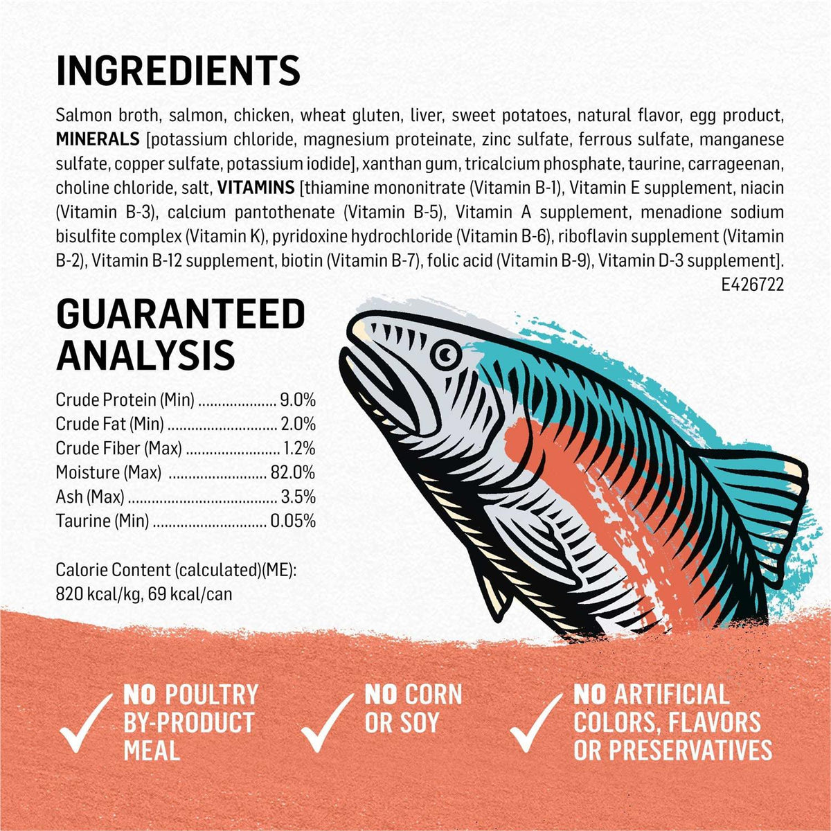 Grain Free Salmon & Sweet Potato Cat Food O58543