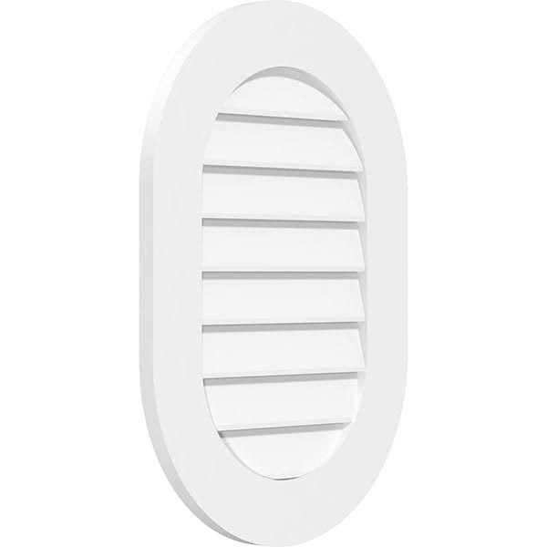 Vertical Round Ended Surface Mount PVC Gable Vent B8488