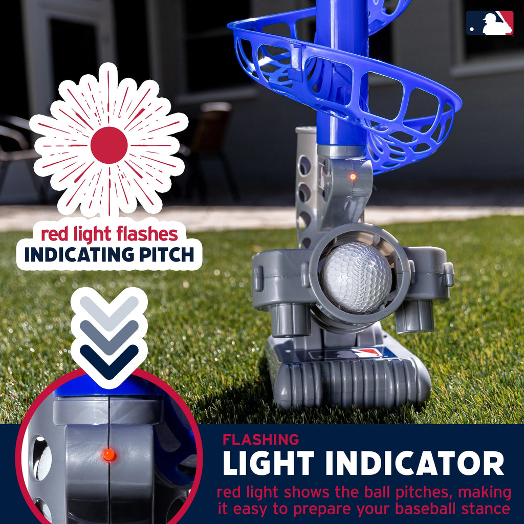 Kids Baseball Pitching Machine Height Adjustable 6 Plastic Balls U67936