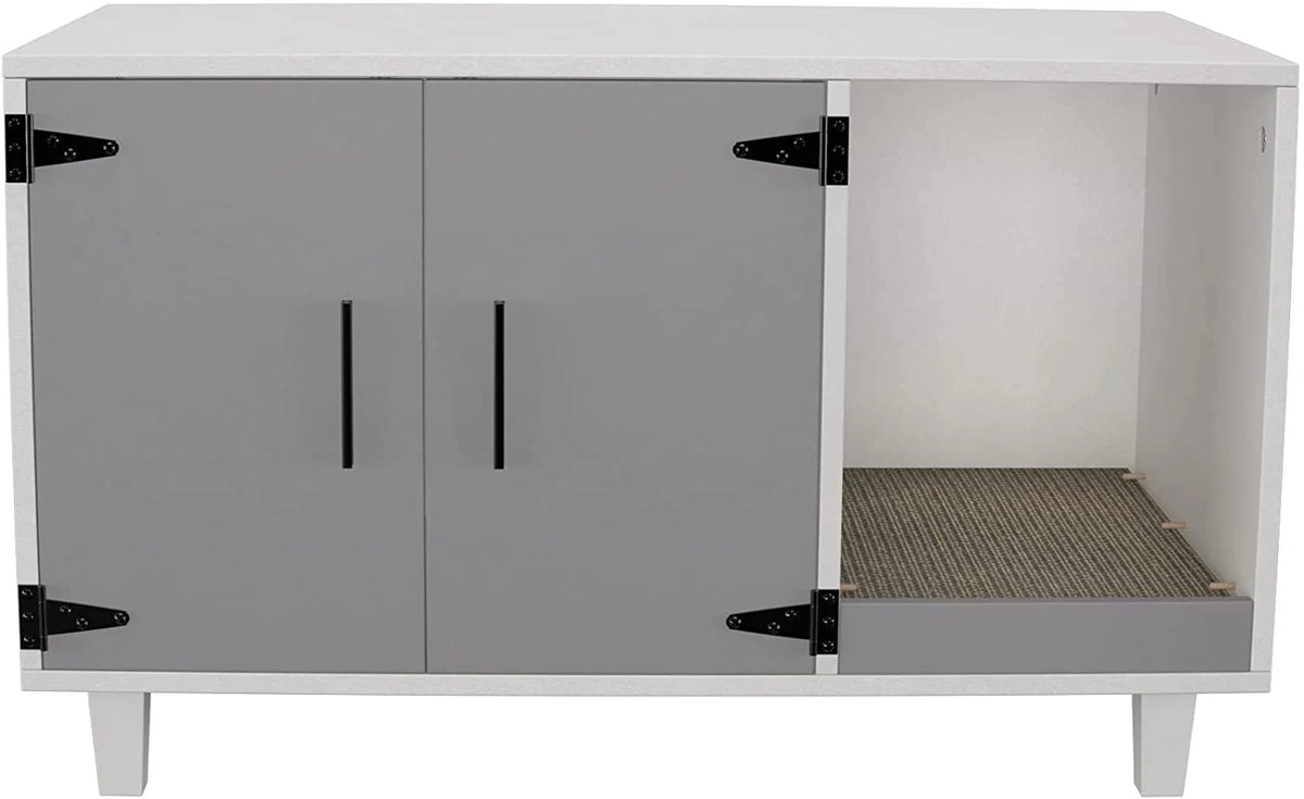 Cat Litter Box Enclosure Table Nightstand with Scratch Pad P928