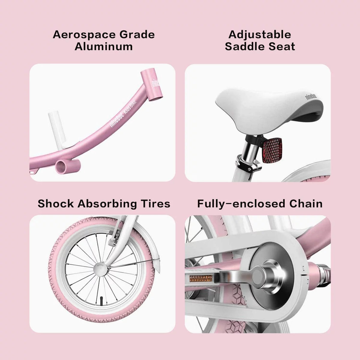 Pink 14 In. Kids Bicycle with Training Wheels Y9688
