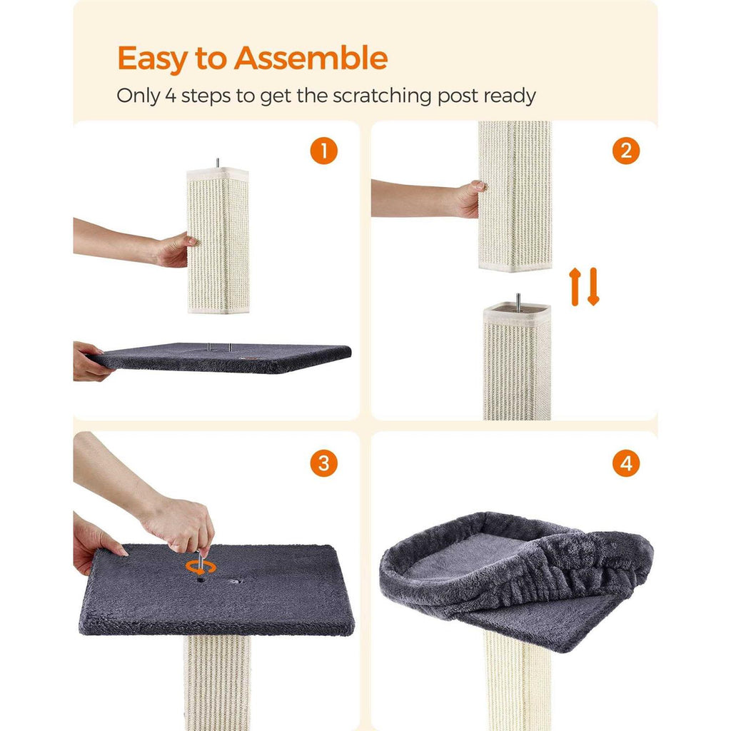 Cat Scratching Post with Plush Perch X385