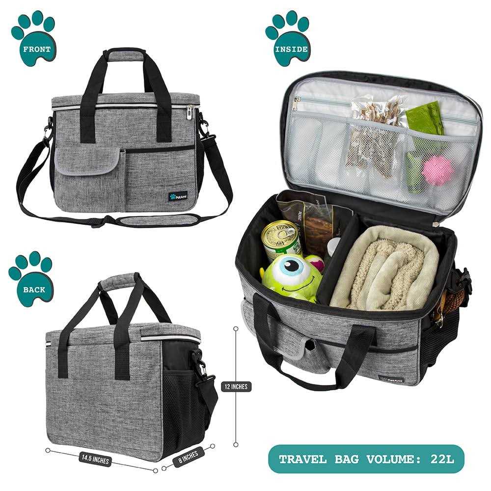 Dog Travel Bag with Food Container and Bowls Q992031