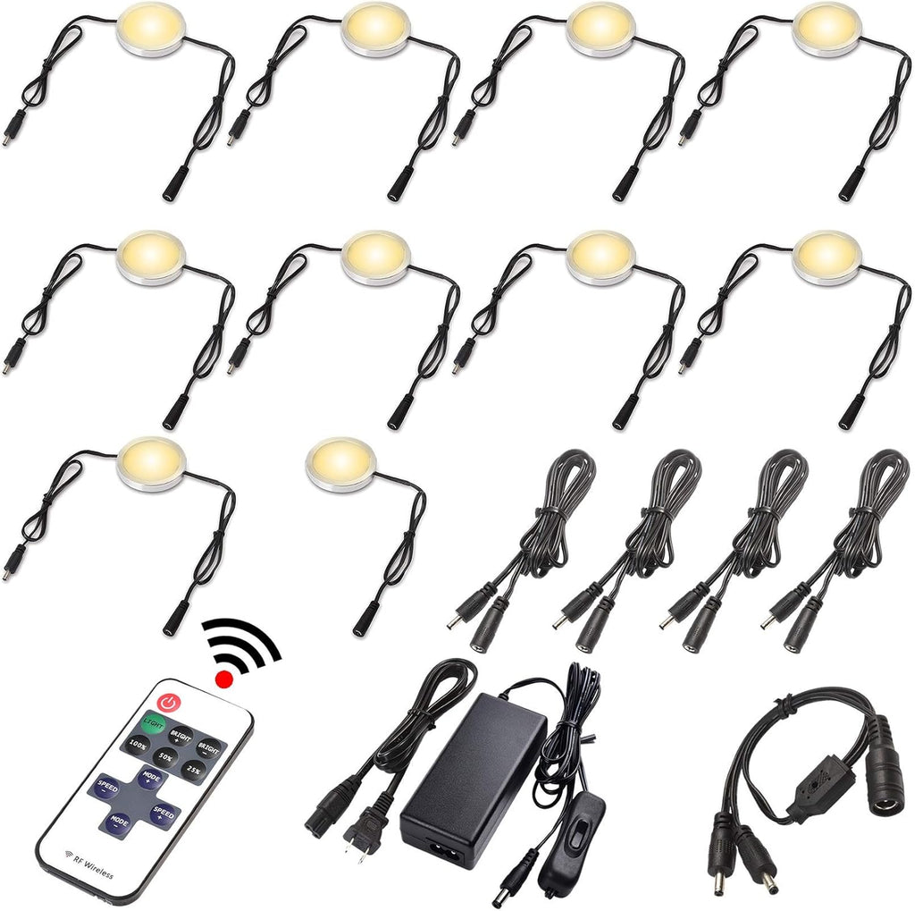 LED Under Cabinet Lighting Linkable Kit, 12 Lights, Daylight P24256