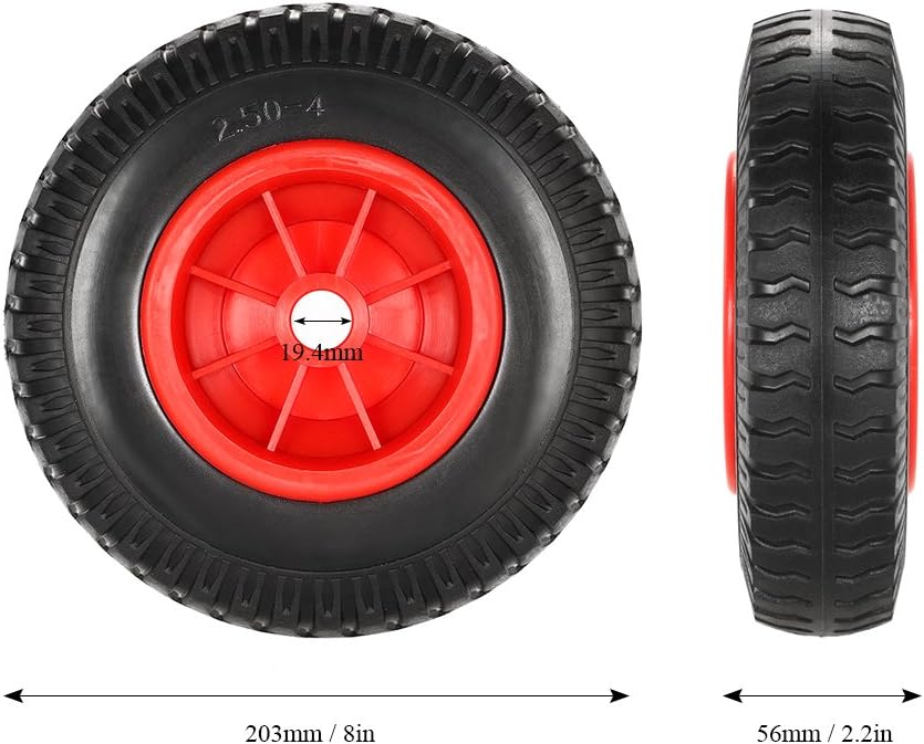 2 Pc Puncture-Proof Kayak Canoe Trolley Cart Tire Q4956