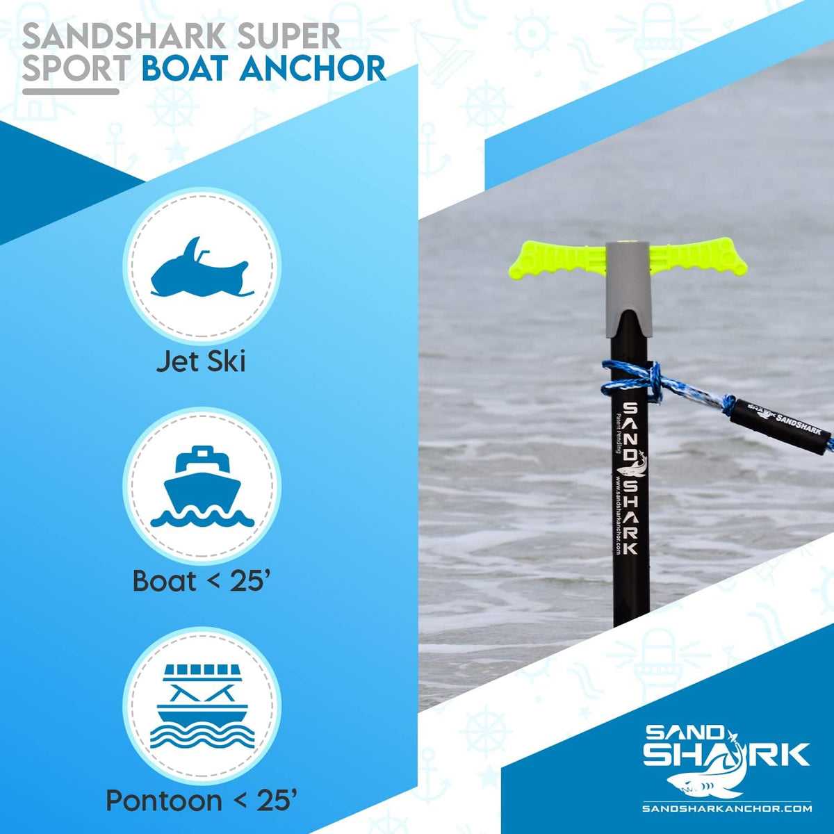 Boat Anchor with Case, Adjusts 29-48 V664