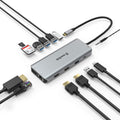 USB C Hub 13-in-1 Triple Display Docking Station with HDMI Ethernet USB SD Card Reader Audio Jack O81786