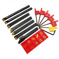 21 Pcs 10mm Shank Carbide Lathe Turning Insert Tool Holder Bit Set L9079