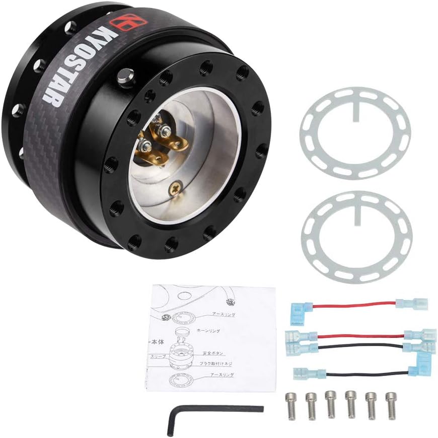 Steering Wheel Quick Release Hub Adapter with Carbon Fiber Ring H83288