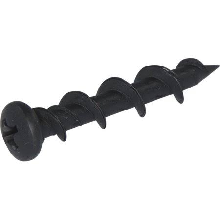 Black 1/4 x 1 1/4 Phillips Pan Light Duty Anchors G62672