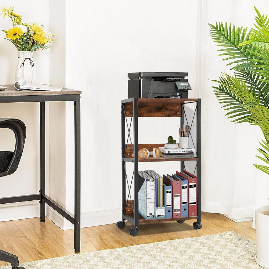 3-Tier Rolling Printer Cart with Storage Q277785