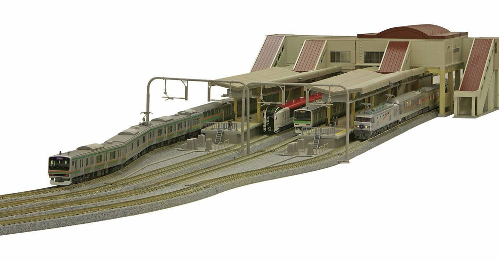 N Scale Double Track Station Line Set Train Model Rail Set R609