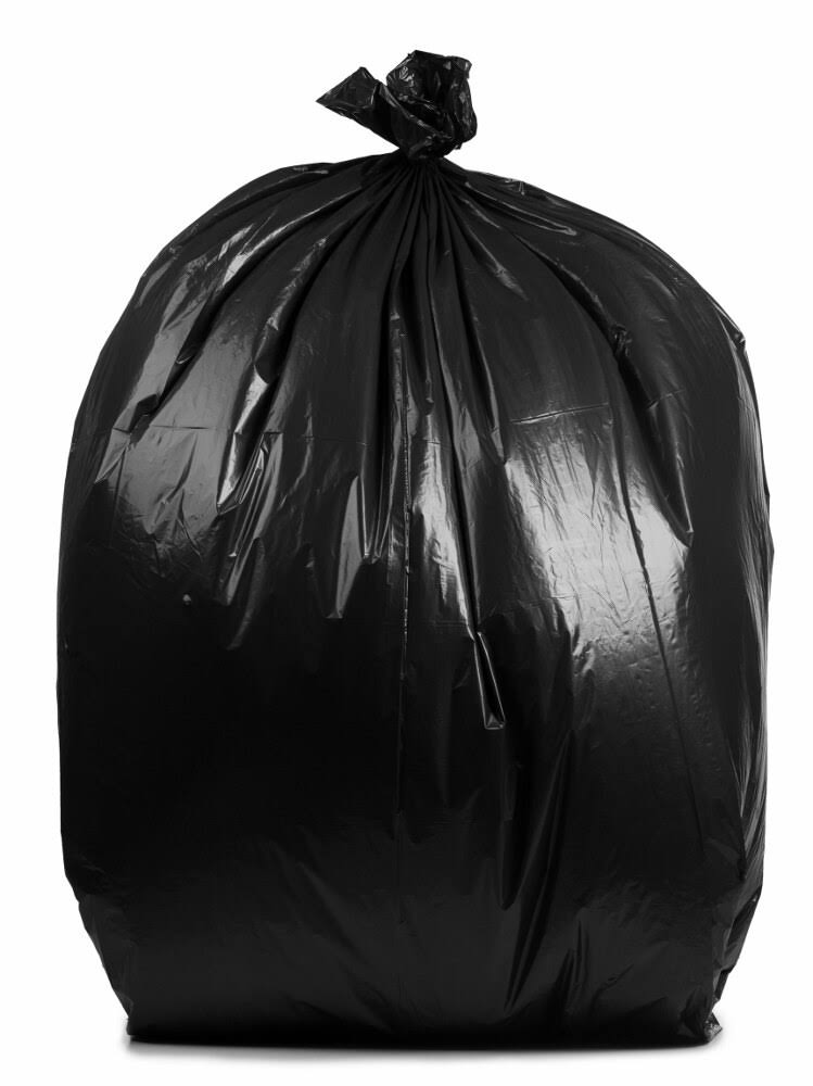 Black 50-60 Gallon 6 Mil Garbage Bags E559480