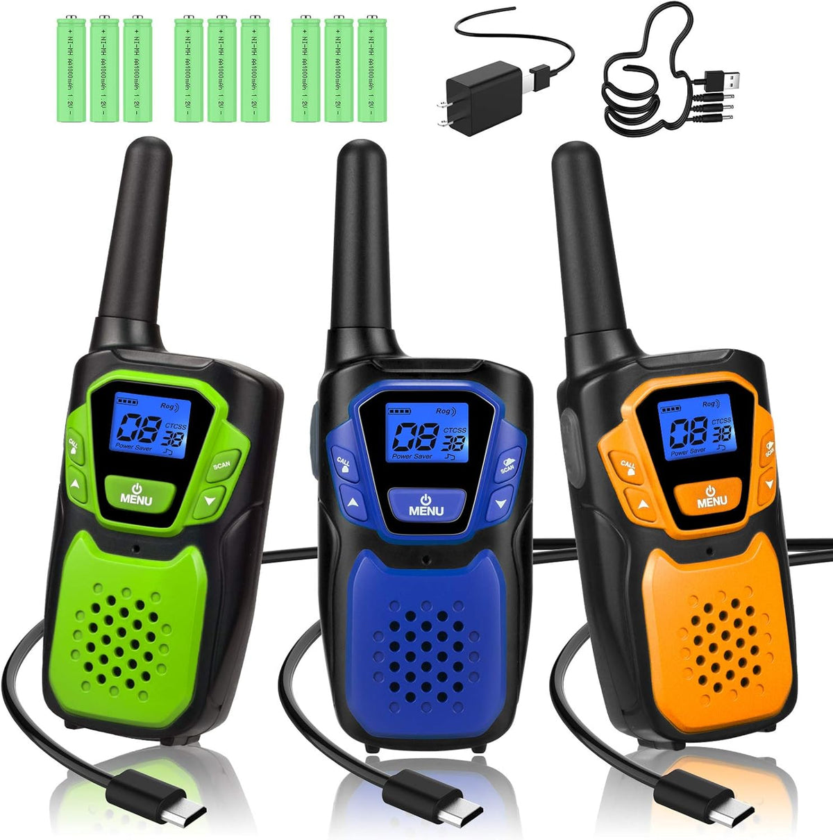 Rechargeable 4 Pack Long Range Two Way Radio A576642
