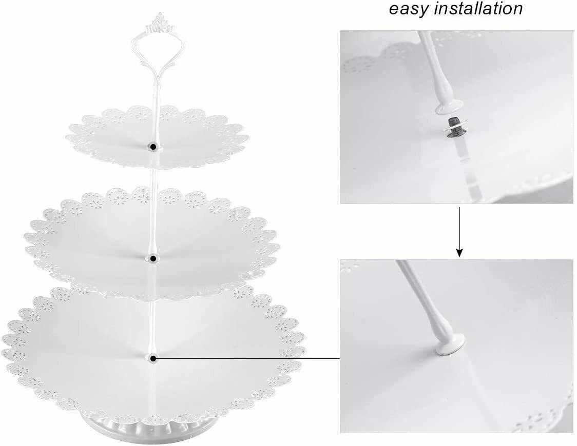 White 3 Pieces Cake Stand Set M7551