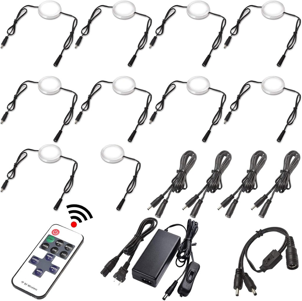 LED Under Cabinet Lighting Linkable Kit, 12 Lights, Daylight P24256