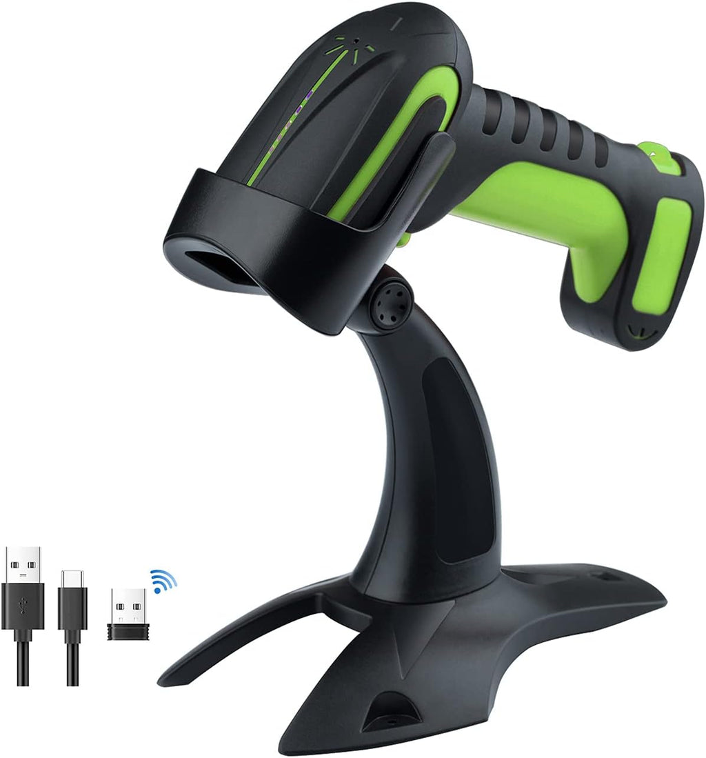 Industrial Wireless Barcode Scanner 2D QR 1D Green L875631