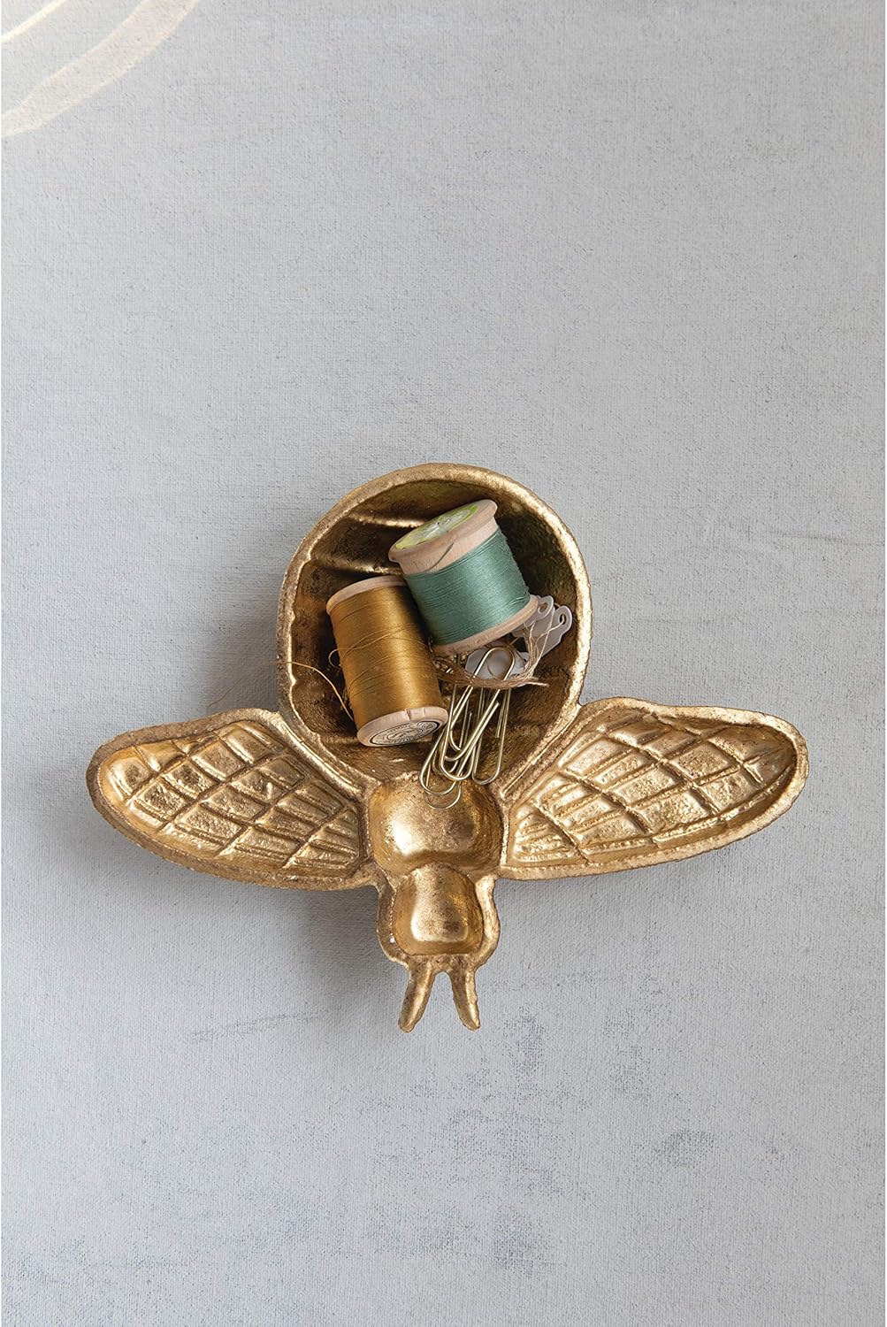 Cast Iron Gold Bee Shaped Dish X3252