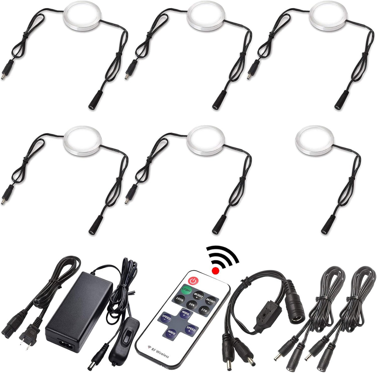 LED Under Cabinet Lighting Linkable Kit, 12 Lights, Daylight P24256