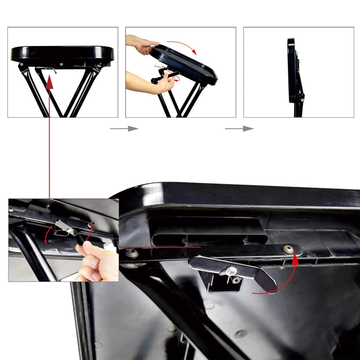 Salon Tray Metal Rolling Folding Cart B492