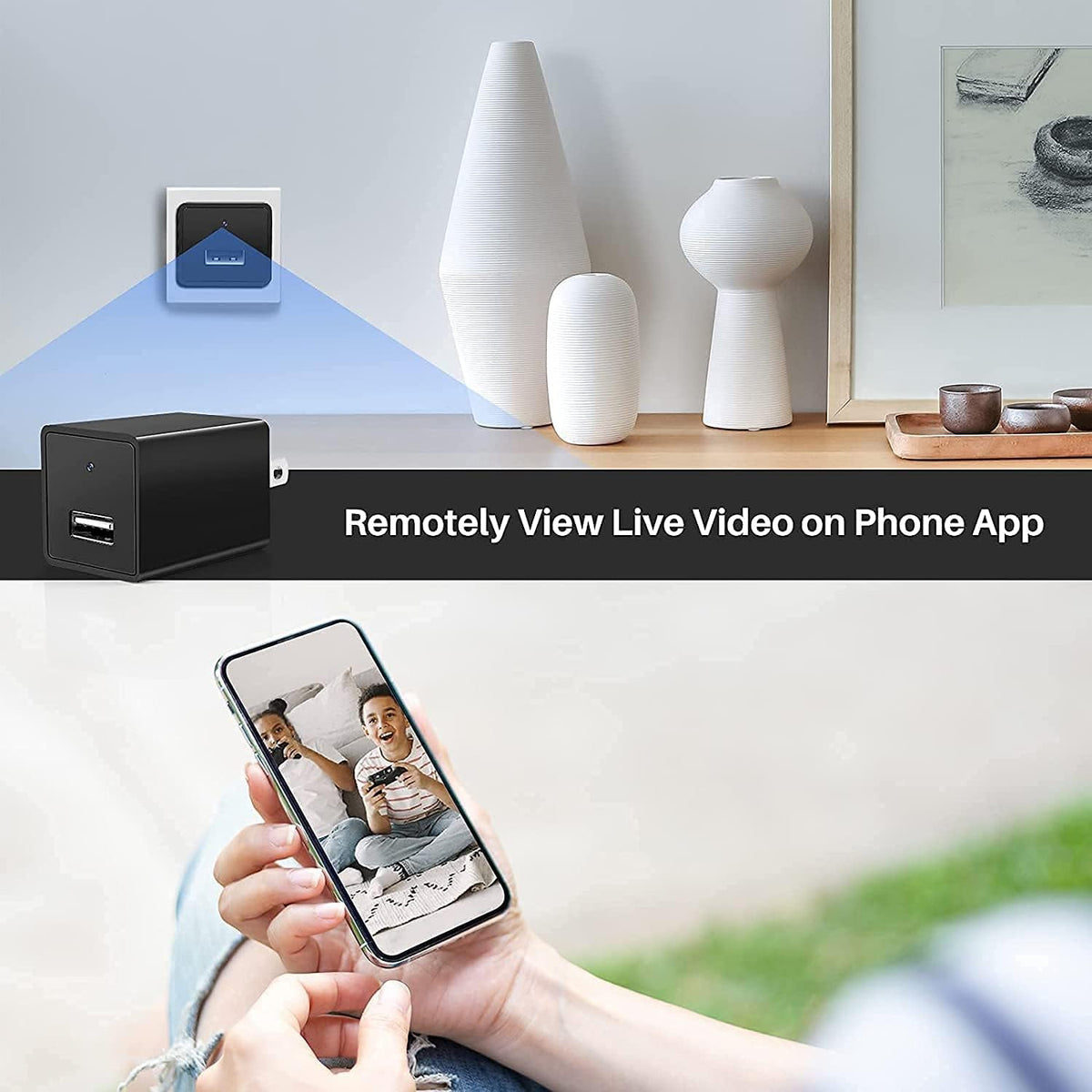 1080P WiFi Indoor Security Camera with Audio and Video Motion Detection N4002
