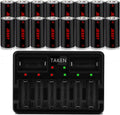 CR123A Rechargeable Lithium Batteries 16 Pack with Charger H24170