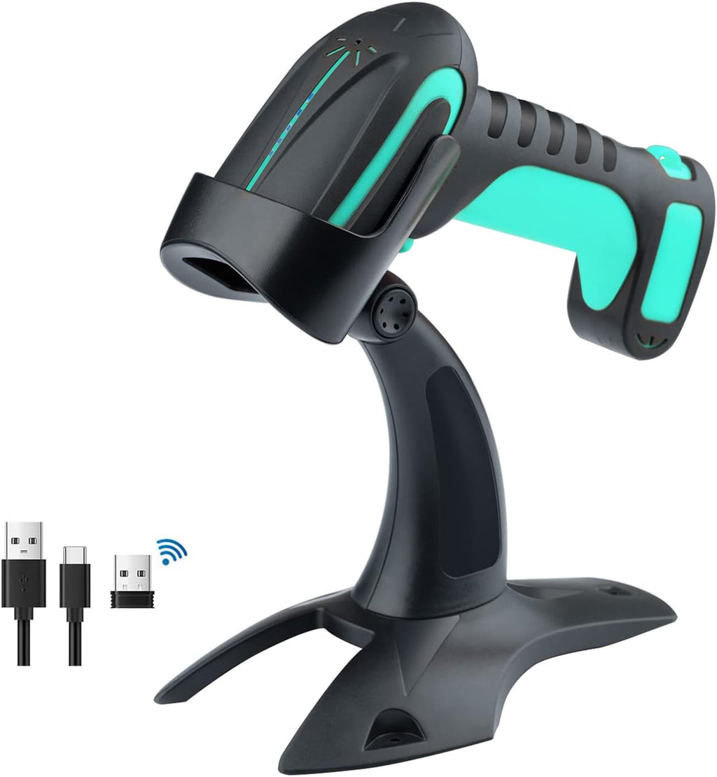Industrial Wireless Barcode Scanner 2D QR 1D Green L875631