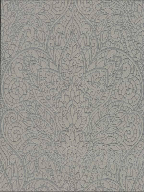 Gray Metallic Wallpaper Roll V98454