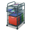 Onyx Mesh File Cart with 1 File Drawer and 2 Small Drawers U207