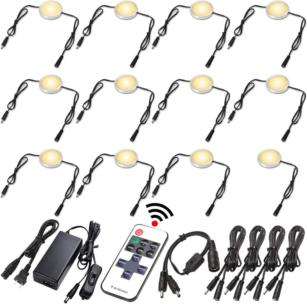 LED Under Cabinet Lighting Linkable Kit, 12 Lights, Daylight P24256