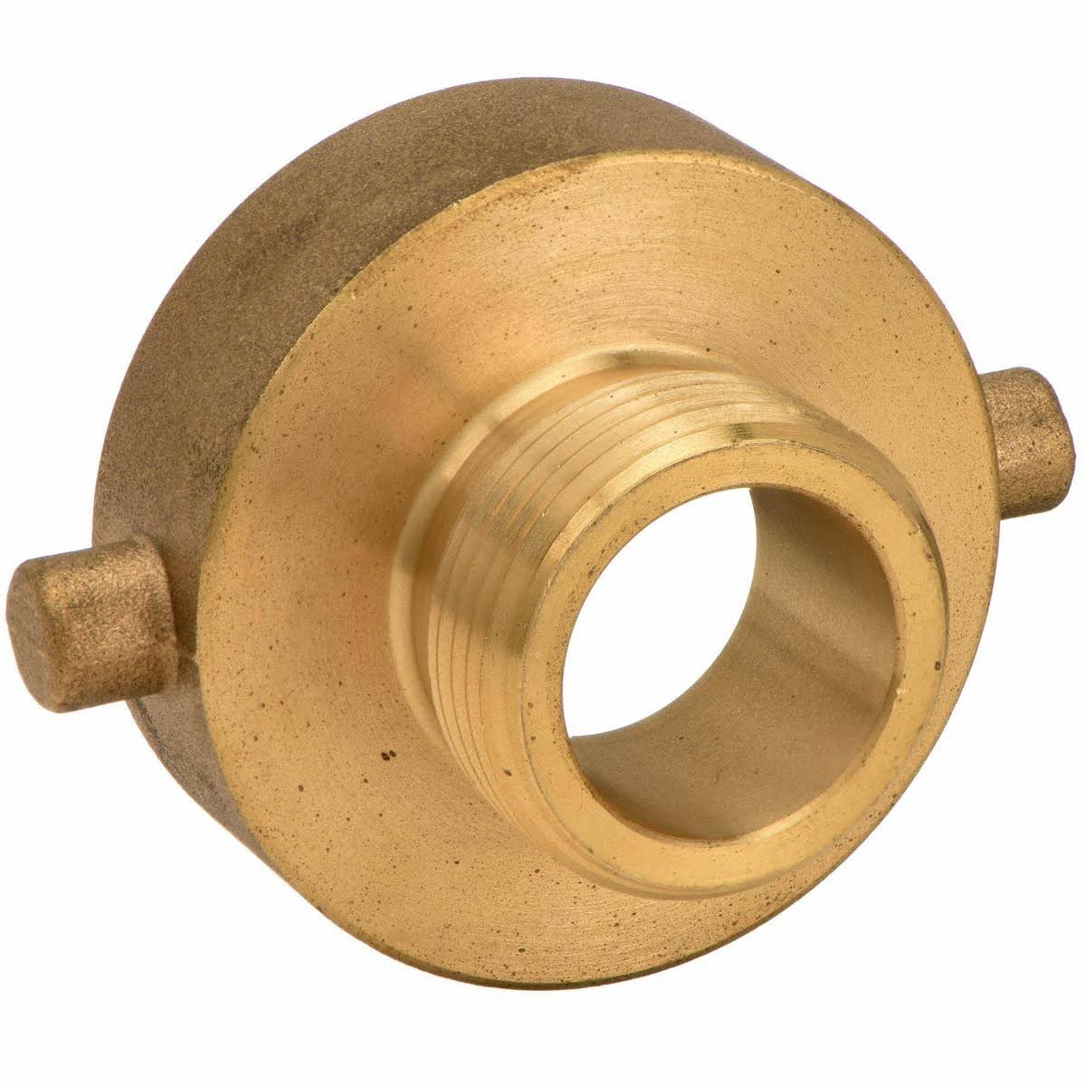 Fire Hose Adapter Pin Lug Brass 2-1/2 in x 4 in I754394