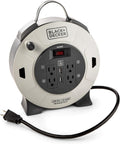Retractable Extension Cord, 25 ft, 4 Outlets, 2 USB Ports F9981