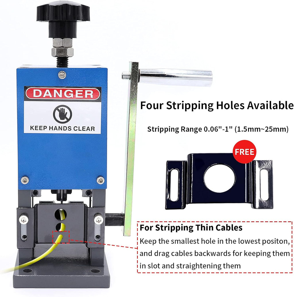 Manual Wire Stripping Machine 0.06-1inch Portable Copper Wire Peeler Z57212