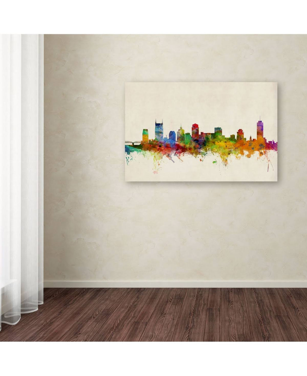 Nashville Watercolor Skyline E724