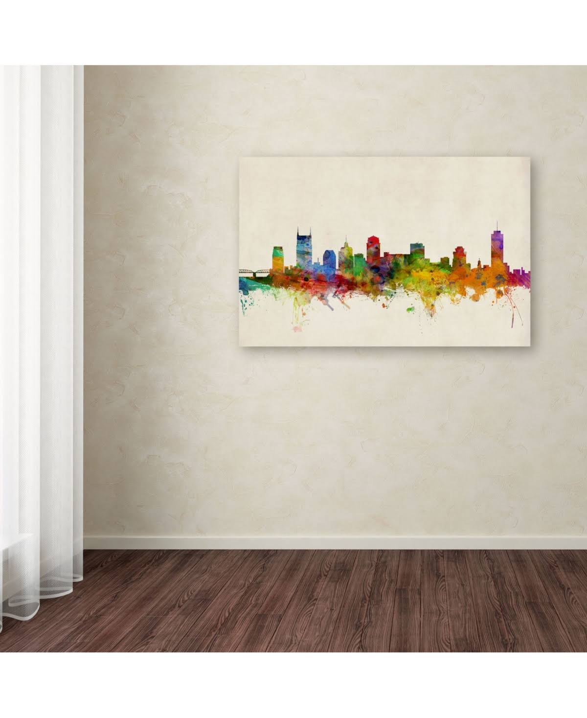 Nashville Watercolor Skyline E724