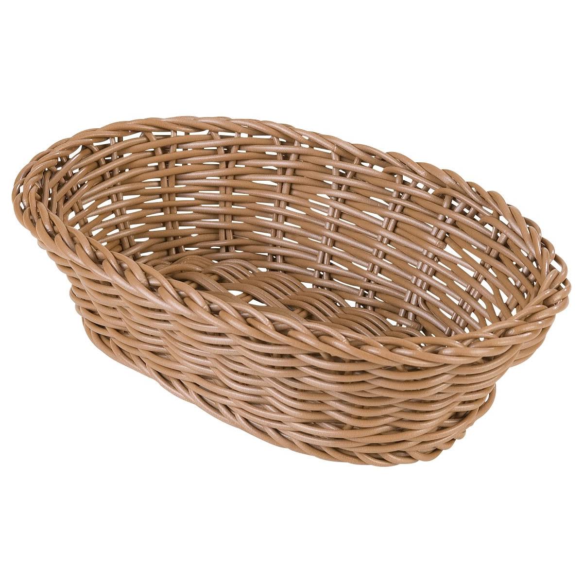Caramel Small 9x22 Oval Woven Basket Z27821