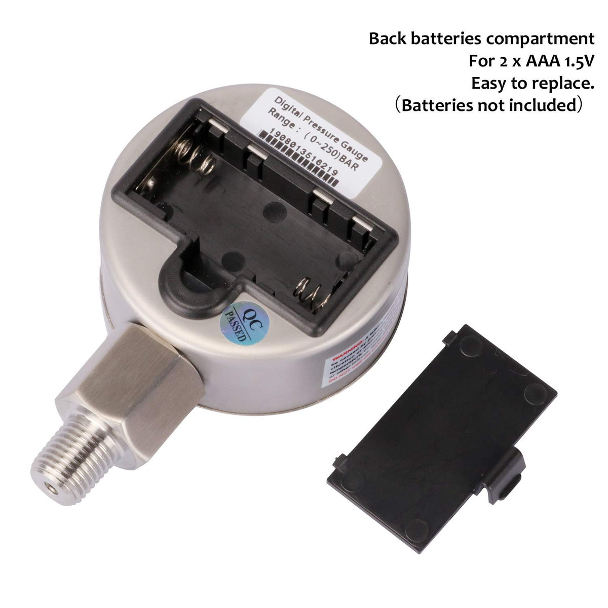Digital Industrial Vacuum Gauge with 1/4NPT Lower Mount V53899