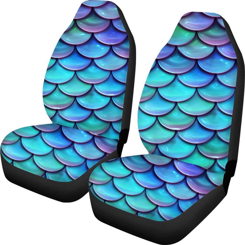 Blue Sea Turtle Print Car Seat Covers Set of 2 U858913