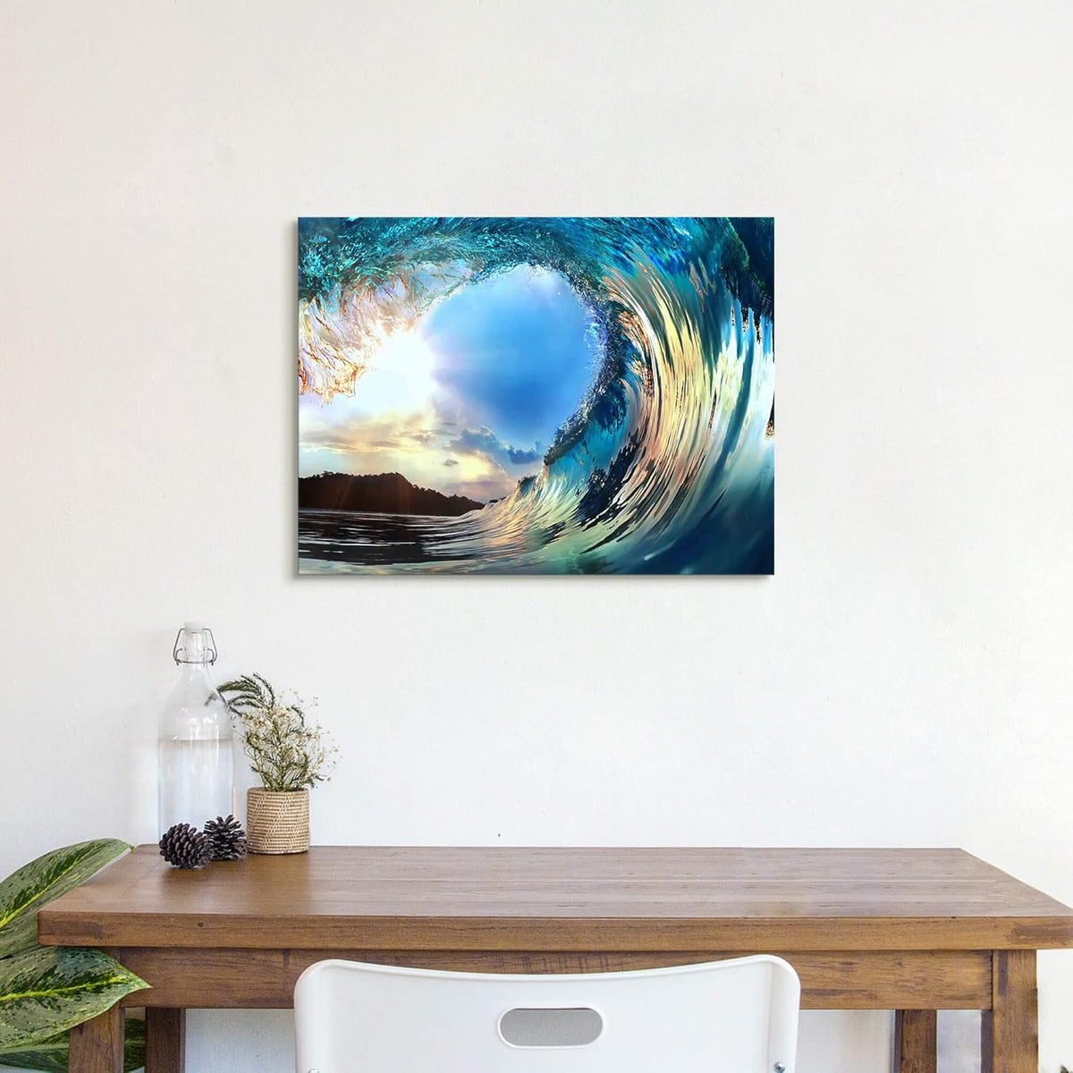 Blue Ocean Waves Canvas Wall Art L181908
