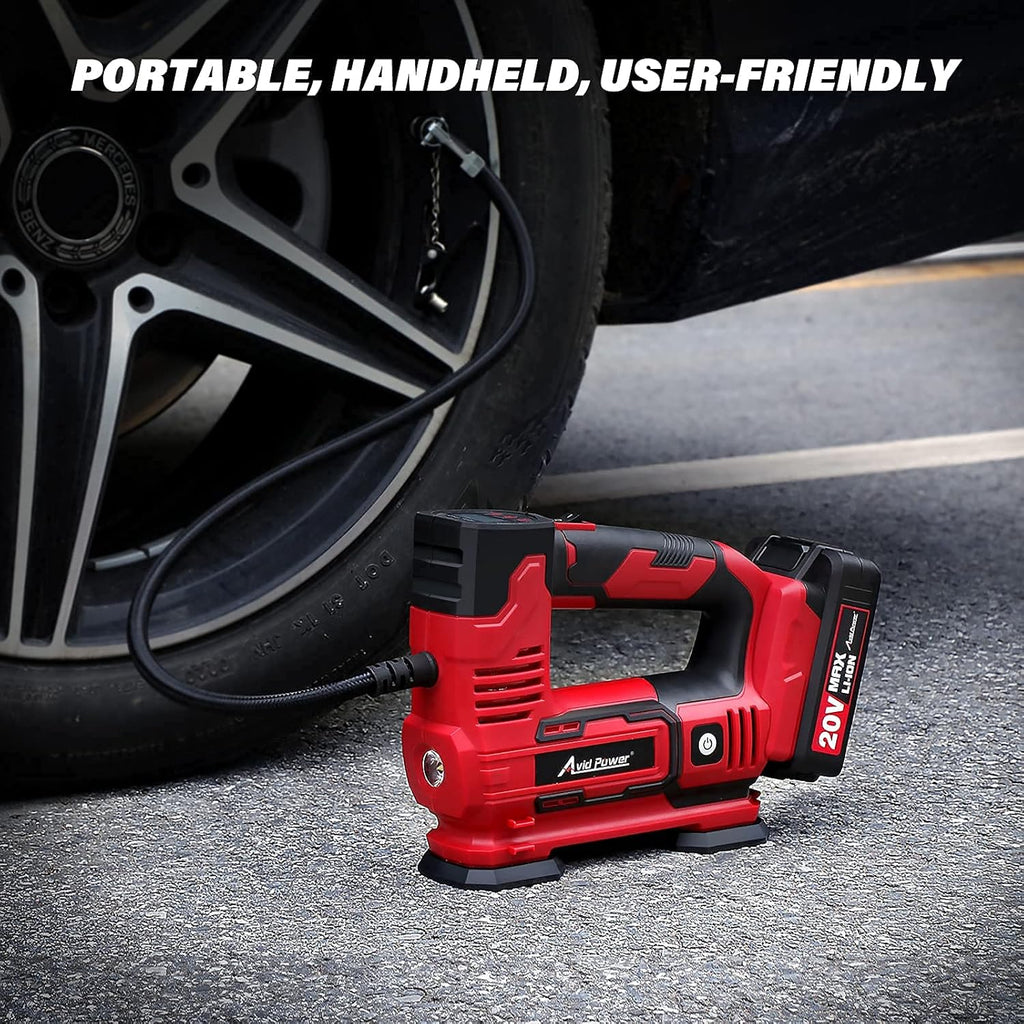 20V Cordless Portable Air Compressor Tire Inflator 150PSI W8437