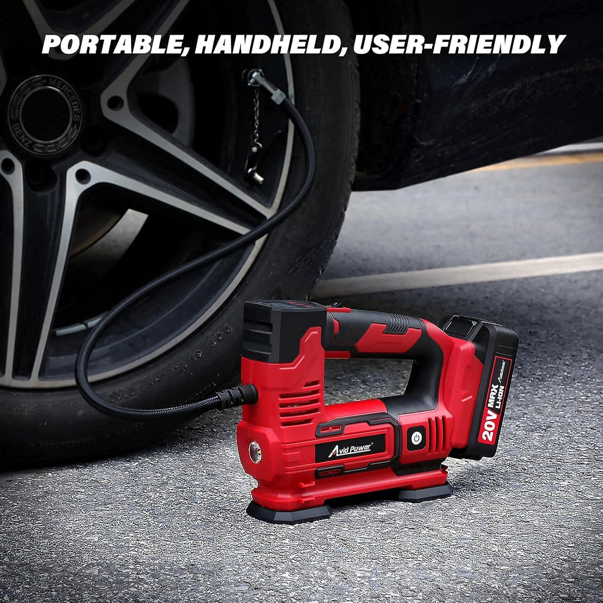 20V Cordless Portable Air Compressor Tire Inflator 150PSI W8437