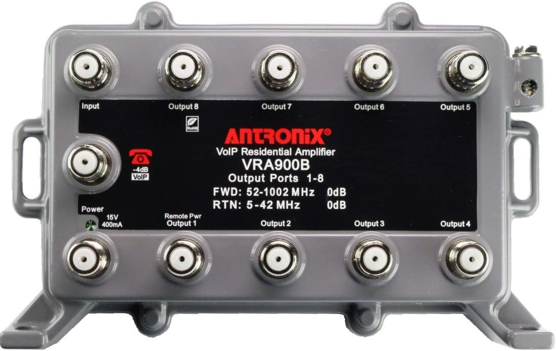 9 Port Bi-Directional Cable TV Splitter Signal Booster Amplifier R244398