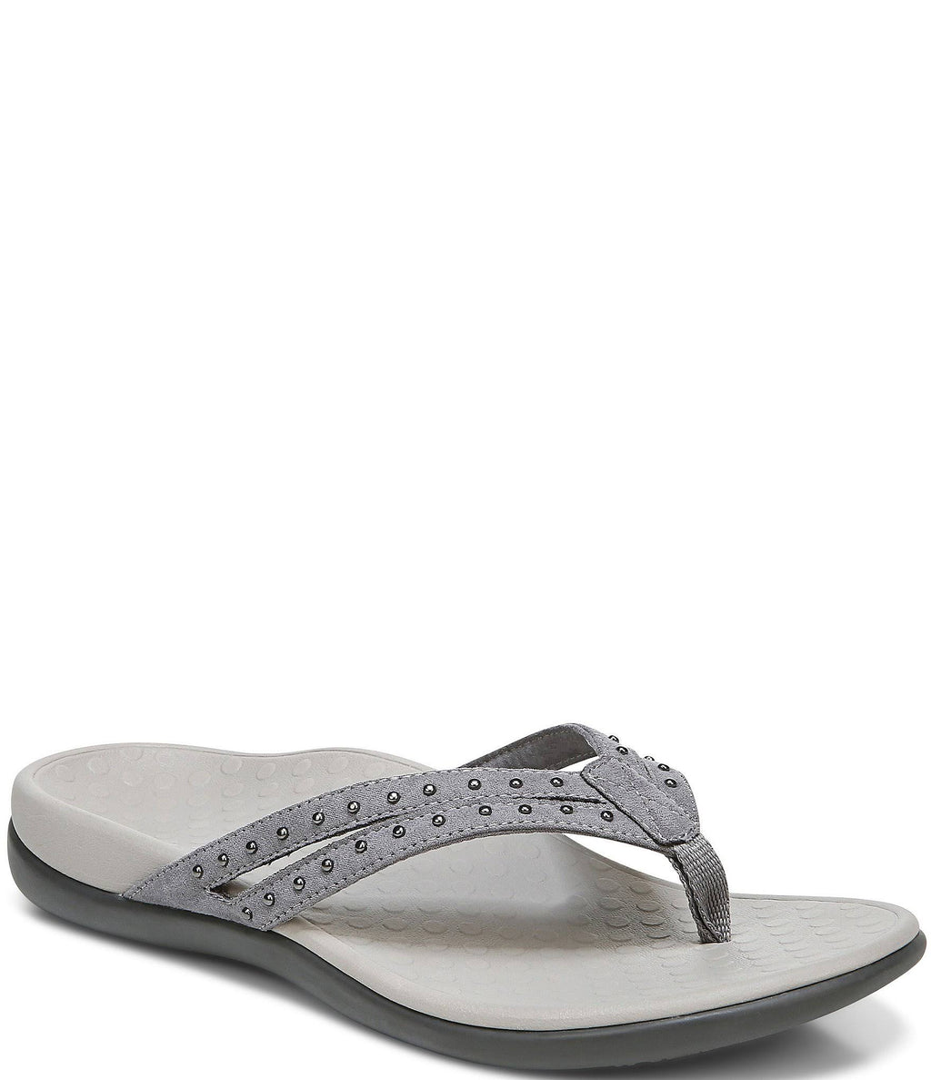 Slate Grey Toe Post Sandal F220