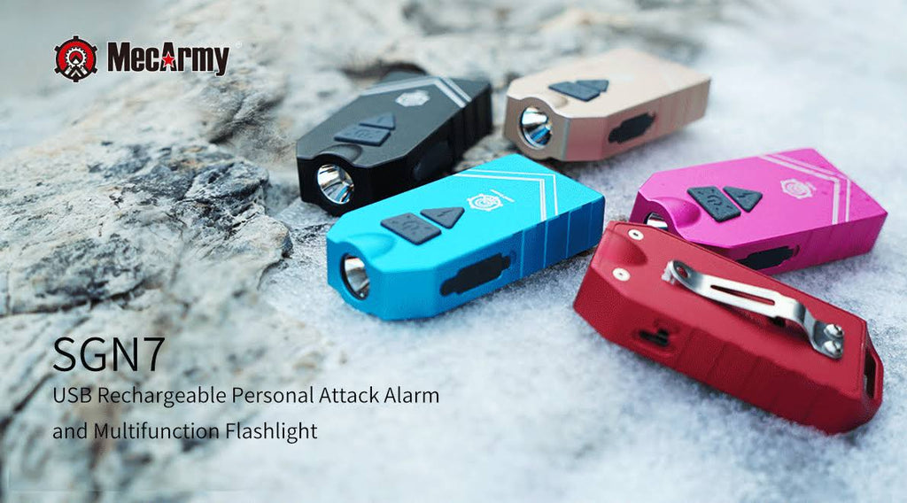 USB Rechargeable Personal Alarm and Flashlight A62606