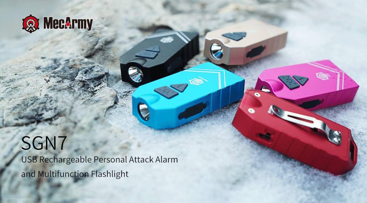 USB Rechargeable Personal Alarm and Flashlight A62606